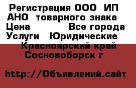 Регистрация ООО, ИП, АНО, товарного знака › Цена ­ 5 000 - Все города Услуги » Юридические   . Красноярский край,Сосновоборск г.